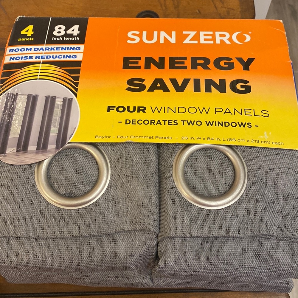 Brand new gray 26 by 84 four grommet panels!